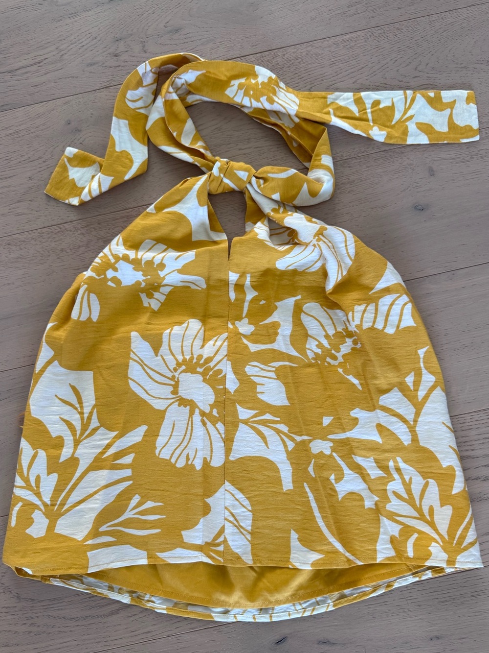 Banana Republic Floral Print Top – Mustard Yellow – Size S